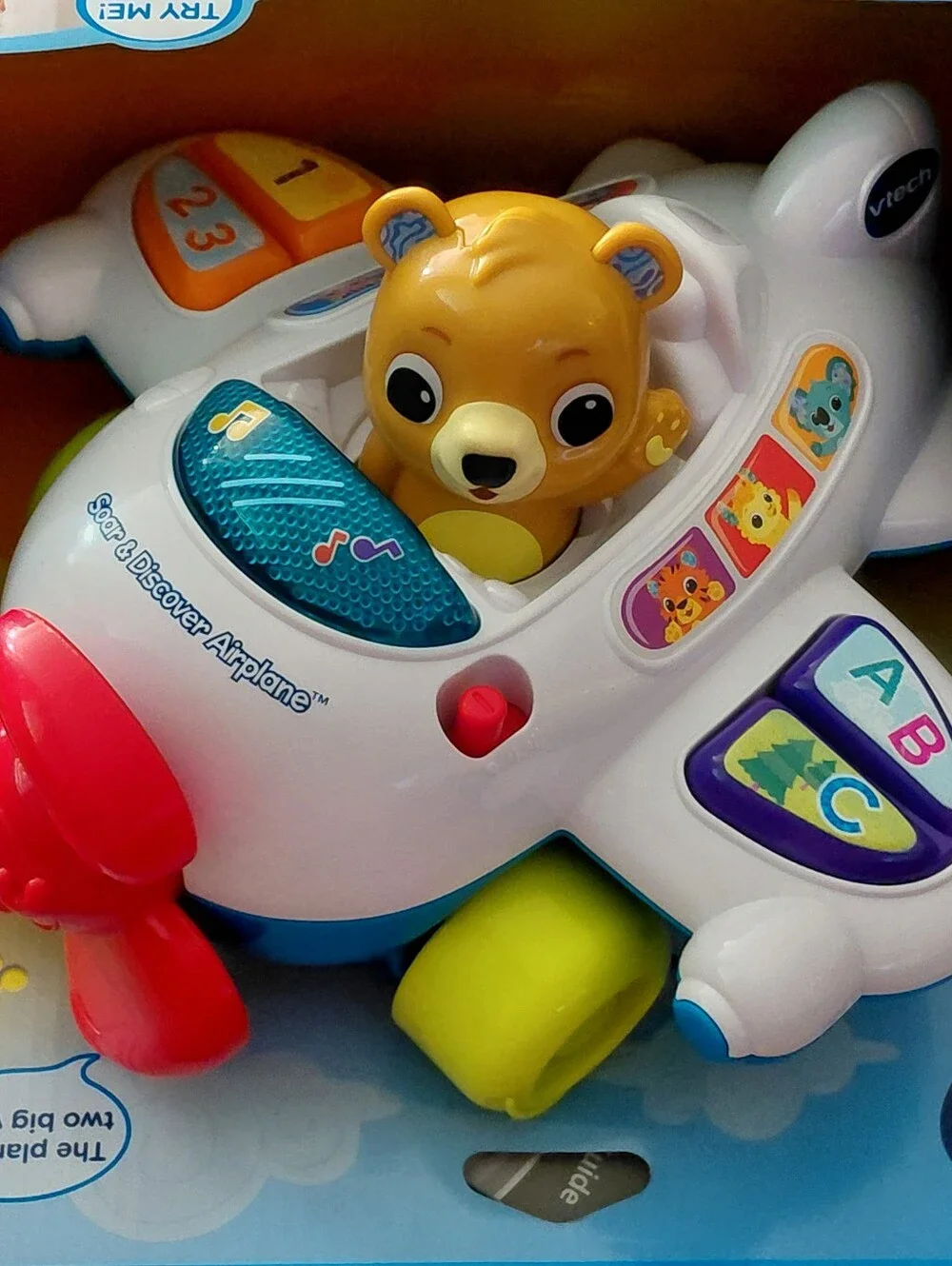 Vtech Soar & Discover Airplane Interactive Electronic Toy Ages 9-36 Mths NIB